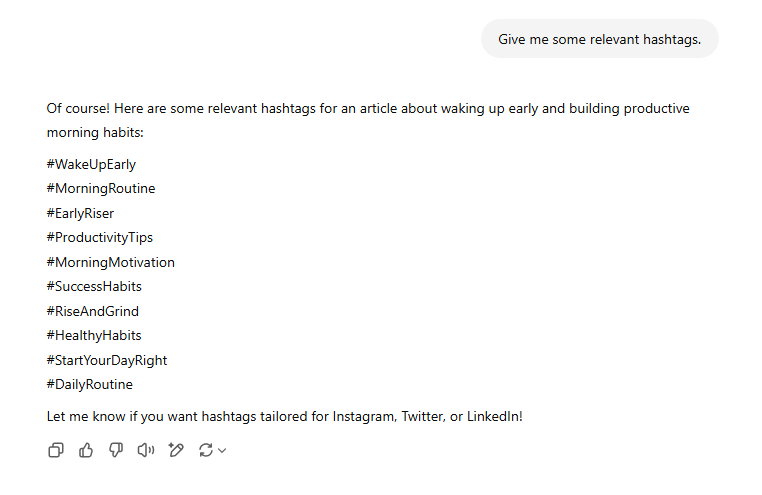 10 give some hashtags