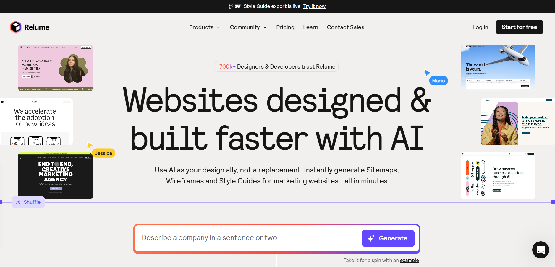 Relume ai wbsite builder