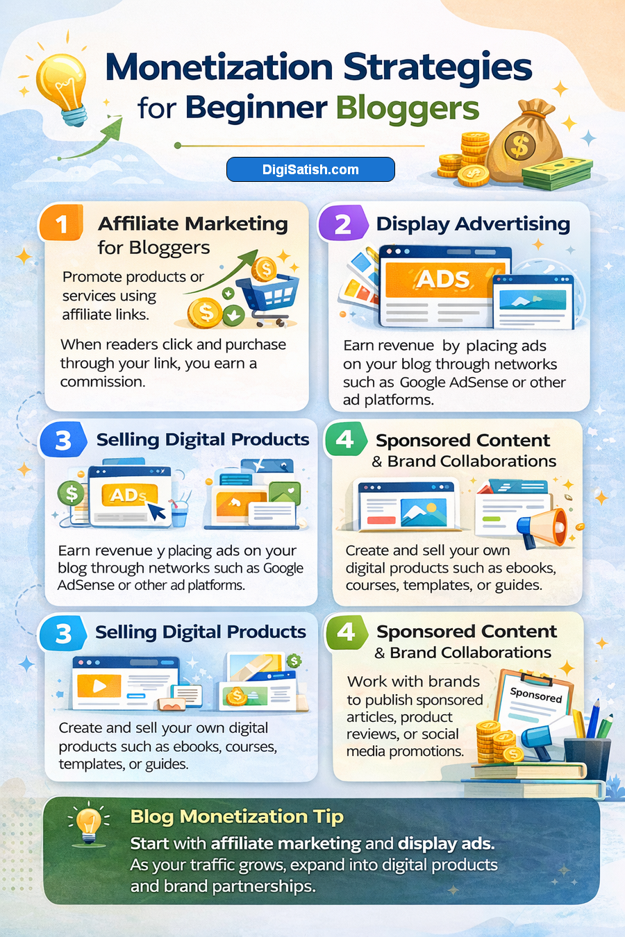Blog Design Tips for Beginners: Step-by-Step Guide to Design Your Blog Successfully 9 Monetization strategies for beginner bloggers