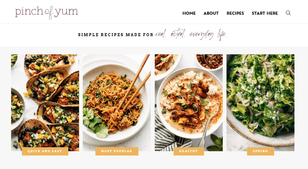 How to Choose a Blog Niche for a Profitable Blog (Step-by-Step Guide) 9 Pinch of Yum homepage