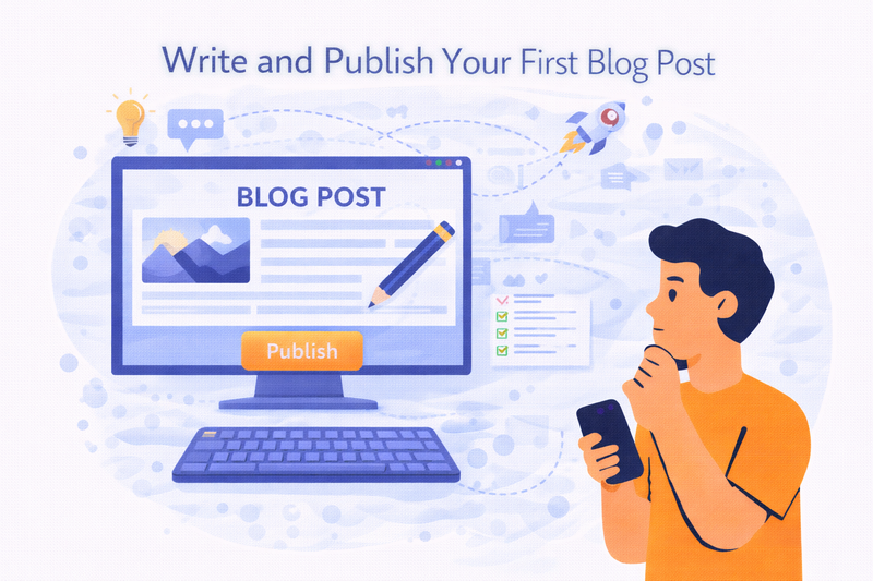 How to Start a Blog and Make Money in 2026 (Step‑by‑Step Guide for Beginners) 16 write and publish your first blog post