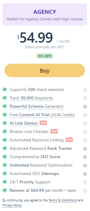 Rank Math Coupon Code & Discount 2026: Best Deals Available Now 6 Rank math Plugin - Agency Plan